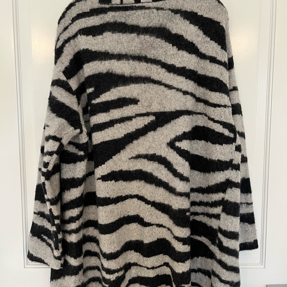 NWOT ALL SAINTS Tessa Coatigan - Medium - Zebra Print - Picture 7 of 7